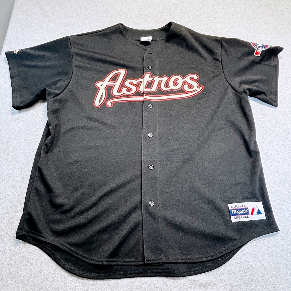 Vintage 2005 Houston‎ Astros Lidge #54 World Series Majestic Jersey Black 2XL